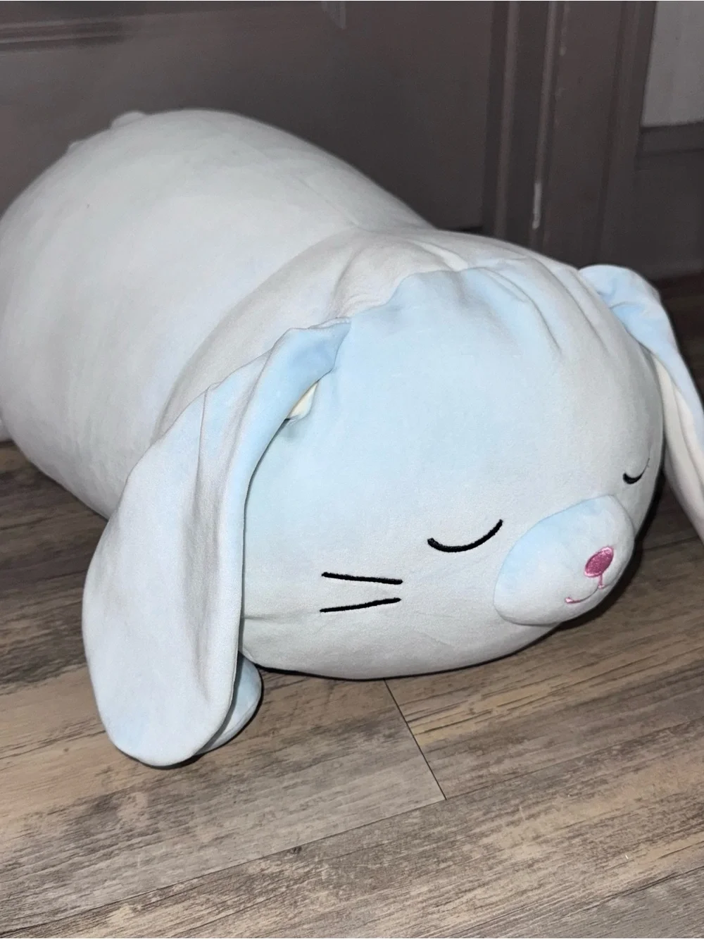 Squishmallows Light Blue Bunny Body Pillow Plush